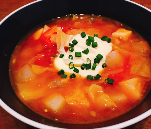 ボルシチ風野菜スープの写真