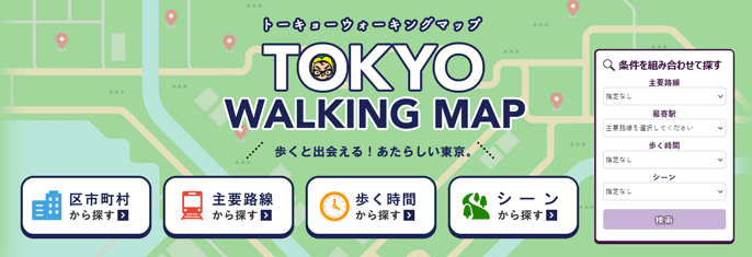 TOKYO　WALKING　MAP：バナー