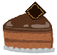 チョコレートケーキのイラスト